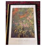 Framed Claude Monet Print - Irises by the Pond