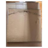 Vintage Framed Tapestry Art with Mountain Scene