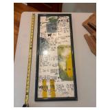 Framed Artistic Calligraphy Print with Inspirational Quotes