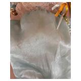 Vintage Porcelain Face Jester Doll in Blue Outfit