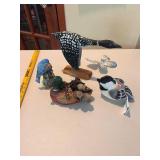 Collection of Bird Figurines and Decor Items