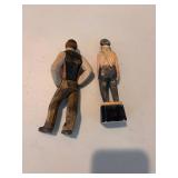 Set of Norwegian, Canadian, Etc Hand-Carved Wooden Figurines incl. Agnes Dube