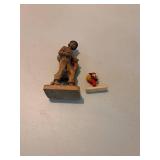 Set of Norwegian, Canadian, Etc Hand-Carved Wooden Figurines incl. Agnes Dube