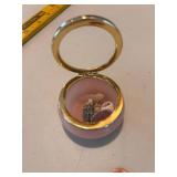 Collection of Assorted Decorative Porcelain Plates and Trinkets