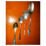 Assorted Collection of 4 Sterling Silver Souvenir Spoons - 46 grams