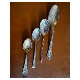 Assorted Collection of 4 Sterling Silver Souvenir Spoons - 46 grams