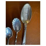 Assorted Collection of 4 Sterling Silver Souvenir Spoons - 46 grams