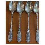 Set of 6 Antique .830 Silver Spoons - 73 Grams