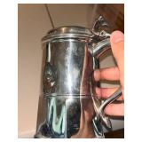 Antique Silver Tankard with Lid - Marked and Monogrammed