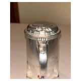 Antique Silver Tankard with Lid - Marked and Monogrammed