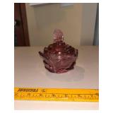 Set of 3 Elegant Glass Decor Pieces: Bird, Bell, and Lidded Bowl