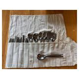 Set of Stainless Steel Flatware with Spoons and Forks