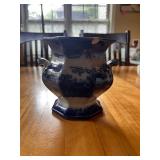 Set of 3 Blue and White Staffordshire Ceramic Pieces (as seen, see photos)