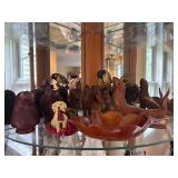 Group Animal Figures including Handcarved Wooden Kenya