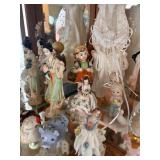 Collection of Figurines including German, Porcelain, Precious Moments and Kutani