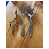 3 Piece Vintage Silver Cutlery Set - Sterling & .830 Silver - 58 Grams