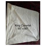 King Size Coverlet with Floral Details and L.L. Bean Comforter