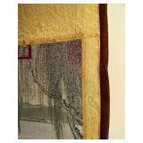 Antique Chinese Silk Wall Scroll with Horse Motif