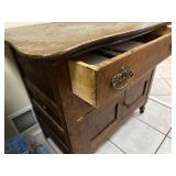 Antique Wooden Dresser with Mirror