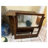 Antique Wooden Dresser with Mirror