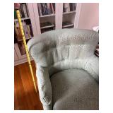 Upholstered Armchair with Damask Pattern