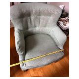 Upholstered Armchair with Damask Pattern