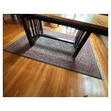 Intricately Patterned Area Rug with Fringed Edges