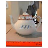 Decorative Ceramic Teapot and Floral Pitcher Set
