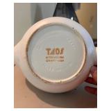 Decorative Ceramic Teapot and Floral Pitcher Set