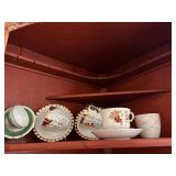 Collection of Vintage and Antique Tea Cups, Saucers, and Creamers