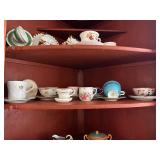 Collection of Vintage and Antique Tea Cups, Saucers, and Creamers
