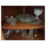 Collection of Clear and White Glassware