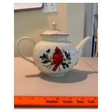 Lenox Cardinal Teapot and White Covered Jar Set