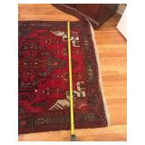 Vintage Oriental Area Rug with Geometric Patterns