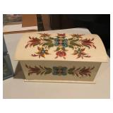 Pair of Decorative Norwegian Rosemaling Keepsake Boxes by Winnie Fernstrom