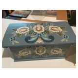 Pair of Decorative Norwegian Rosemaling Keepsake Boxes by Winnie Fernstrom
