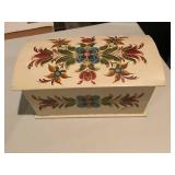 Pair of Decorative Norwegian Rosemaling Keepsake Boxes by Winnie Fernstrom