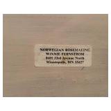 Pair of Decorative Norwegian Rosemaling Keepsake Boxes by Winnie Fernstrom