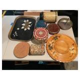 Collection of Decorative Trays and Tins