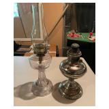 Antique Scovill and B&H Oil Lamps Collection