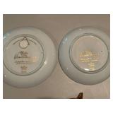 Collection of Decorative Items: Mantel Clock, Plates, and Glassware