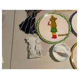 Assorted Collection of Decorative Plates, Art Tiles, and Glassware