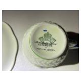 Vintage Collection of Porcelain Bone China Tea Cups and Plate