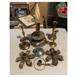 Collection of Vintage and Brass Candle Holders
