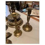 Collection of Vintage and Brass Candle Holders