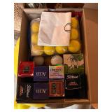 Collection of Mixed Golf Balls and Tees Assortment
