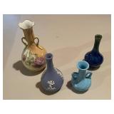 Collection of 4 Decorative Miniature Vases including Wedgwood