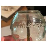 Vintage Glass Lunkenheimer Drip Oiler & Trio of Art Nouveau Portrait Plaques