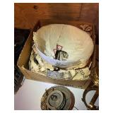 Collection of Vintage Hanging Oil Lamps and Components