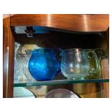 Group Assorted Vintage Glass Vases and Pitchers